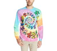 Liquid Blue Men's Spiral Bears Tie Dye Long Sleeve T-Shirt, Tie Dye, Large