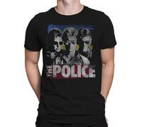 Liquid Blue Men's The Police Greatest Hits Short Sleeve T-Shirt, Black, Large