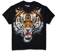 Liquid Blue Men's Tiger Face T-Shirt, Black, Large