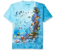 Liquid Blue Men's Tropical Reef T-Shirt, Tie Dye, Large