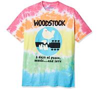 Liquid Blue Men's Woodstock Banded Short Sleeve T-Shirt, Multi Tie Dye, Large