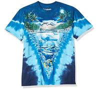 Liquid Blue Unisex-Adult mens114435-Tie Dye/Multi-2XLNight Time Dive T-Shirt Short Sleeve T-Shirt - Multi - XL