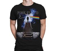 Liquid Blue Unisex-Adult Pink Floyd Stairway to The Moon T-Shirt, Black, XXL