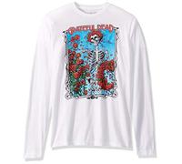 Liquid Blue Unisex Grateful Dead Bertha Wheel and Roses Long Sleeve Tee T-Shirt (Pack of 1)