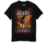 Liquid Blue Unisex's Ac/Dc Rock Eruption Short Sleeve T-Shirt, Black, XXL