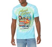 Liquid Blue Unisex's Cheech and Chong Smokin' Ride Short Sleeve T-Shirt, Multi Colored Tie Dye, Large