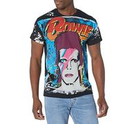 Liquid Blue Unisex's David Bowie Ziggy Havoc T-Shirt, Black, S