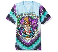 Liquid Blue Unisex's Don't You Know Alice in Wonderland Mad Here Tie Dye T-Shirt, Medium