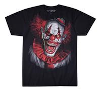 Liquid Blue Unisex's Fantasy Scary Clown Short Sleeve T-Shirt, Black, S