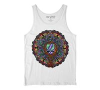 Liquid Blue Unisex's Grateful Dead Celtic Mandala White Tank Top T-Shirt, Medium