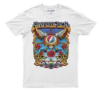 Liquid Blue Unisex's Grateful Dead Flying SYF Aoxomoxoa T-Shirt, White, Large