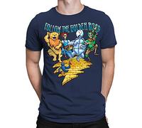 Liquid Blue Unisex's Grateful Dead Follow The Golden Road Short Sleeve T-Shirt, Navy, XXL