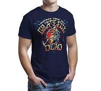 Liquid Blue Unisex's Grateful Dead Struttin Skelly Summer Tour 1985 Ss T-Shirt, Navy, XXL