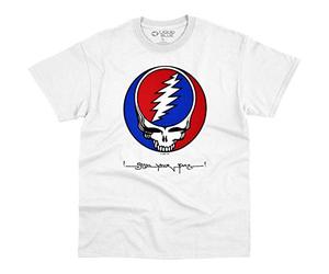 Liquid Blue Unisex's Grateful Dead SYF Steal Your Face White T-Shirt, XL