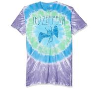 Liquid Blue Unisex's Led Zeppelin Ramble On Swan Song SS Tee T-Shirt, Tie Dye, S