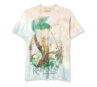 Liquid Blue Unisex's Nature Rainforest Preserve Paradise Tie Dye T-Shirt, Large