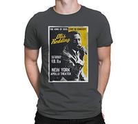 Liquid Blue Unisex's Otis Redding King of Soul Apollo Theatre Short Sleeve TEE T-Shirt, Charcoal, M