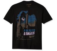 Liquid Blue Unisex's Pink Floyd Pig Stain Short Sleeve T-Shirt, Black, Large