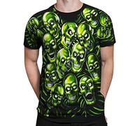 Liquid Blue Unisex's Skull Pile T-Shirt, Black, XXL