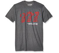 Liquid Blue Unisex's The Police Ghost in The Machine Short Sleeve T-Shirt, Dark Grey Heather, Medium