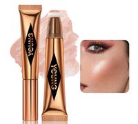 Liquid Blush, Cream Blush Stick, Blushers for Cheeks Make up, Beauty Blush, Liquid Highlighter, Liquid Contour,Liquid Blush Wand,Silky & Long-Wearing,Cream Blusher for Mature Skin (04#Highlight, 12ml)