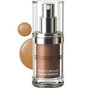 Liquid Bronzer & Highlighter Duo - Matte Sculpting Bronzer with Soft Glow Highlighter for Mature Dry Skin