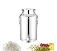 Liquid canister, vacuum sealed metal jar, household liquid container, heavy duty ingredient tray, steel culinary tank, large volume holder, versatile pouring unit for the