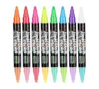 Liquid Chalk Pens | Double-Sided Erasable Blackboard Accessories, Smudge-proof Chalk Pens | For Teachers Restaurant Students Office Retail Store Classroom Children Home