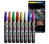 Liquid Chalk Pens for Blackboard, 8 Colors Non-Toxic Chalk Markers, Erasable Chalkboard Marke, Dust-Free Blackboard Pen for Glass, Window Painting, Menu Board Bistro Sign Craft, Drawing Writing