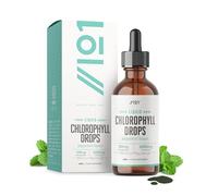 Liquid Chlorophyll Drops 6000mg - Peppermint Flavour - 60ml - High Strength Chlorophyll Liquid for Water - 2 Months Supply - By Alpha01