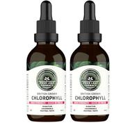 Liquid Chlorophyll Drops for Water - British-Grown Chlorophyll - High Strength Chlorophyll Liquid 6000mg - Made in UK - 2 Month Supply (Pack of 2)