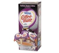Liquid Coffee Creamer, Italian Sweet Creme, 0.375 oz Cups, 50/Box, Sold as 1 Box by Coffee-mate