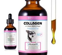 Liquid Collagen for Dogs - 60ml Collagen Dietary Supplement for Dogs Supplement Boost with Biotin, Enhance Immunity,MSM & Ginger,Delicious for Dog Joints