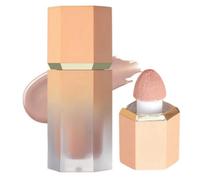 Liquid Contour Stick with Sponge Tip - Waterproof, Long-Lasting Sculpted Complexion Wand for Smooth, Natural Bronzing and Shimmering Highlighting - Cream Face Concealer Makeup