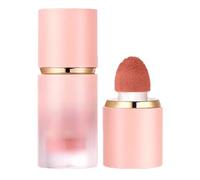 Liquid Cream Blush with Built-In Sponge Tip - Lightweight Natural Finish Pink Shimmer Blusher - Waterproof Matte Cheek Makeup for Mature & Light Skin Tone - Natural Glow (#02)