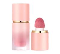 Liquid Cream Blush with Built-In Sponge Tip - Lightweight Natural Finish Pink Shimmer Blusher - Waterproof Matte Cheek Makeup for Mature & Light Skin Tone - Natural Glow (#01)