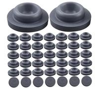 Liquid Culture Lids, 100Pcs Self Injection Ports, 20mm Film-Coated Rubber Stoppers, Mushroom Growing Supplies for Glass Vial and Liquid Culture Jars, Rubber Stoppers