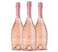 Liquid Diamond Prosecco DOC Rosé 75cl | Award Winning Premium Italian Sparkling Rosé Prosecco from Veneto | 11% ABV | Vegan Friendly | 3 x 75cl Bottles