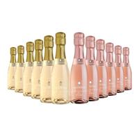 Liquid Diamond Prosecco Mini Multipack 12 x 20cl | Italian DOC & Rosé Sparkling Wine 10.5% ABV | Valdobbiadene Prosecco Gift Set | Vegan Friendly Party Bottles