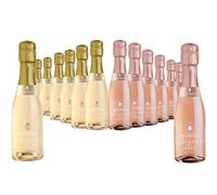 Liquid Diamond Prosecco Mini Multipack 24 x 20cl | Italian DOC & Rosé Sparkling Wine 10.5% ABV | Valdobbiadene Prosecco Gift Set | Vegan Friendly Party Bottles