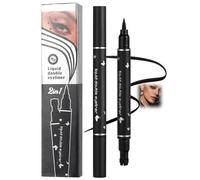 Liquid Double Eyeliner Pen - Star Flick Stamp with Fine Liner Tip for Precise Lines and Decorative Eye Detail, Long-Wearing, Smudge-Resistant Makeup Tool for Daily and Special Looks
