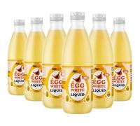 Liquid Egg White 970ml | High Protein Fat-Free Egg Whites | Pasteurised, Ready to Use | Ideal for Muscle Building, Baking & Cooking | Low Calorie, No Cholesterol by PROELITE (Pack of 6)