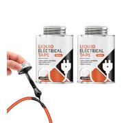 Liquid Electrical Tape Insulating Sealant, Waterproof Rubber Coating for Wires, Brush-On Black Electrical Tape Alternative for Wire Splices, Connectors and Repairs, 125ml (2Pcs)