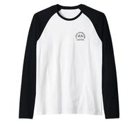 Liquid Engineering Racing Flags Chest Graphic PAPL3568 Raglan Baseball Tee