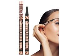 Liquid Eye Brow Pencil, Waterproof 4-Tip Brow Definer, 13x6x2cm, Long-Lasting Smudge-Proof Eyebrow Enhancer, Natural Hair-Like Strokes, Makeup Tool for Home, Studio, Travel