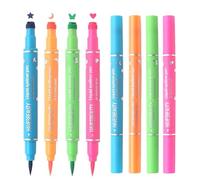 Liquid Eye Liner Pens Dirt-Proof End Liner Waterproof Eye Liner Stamp, 4-Colour Durable Winged Eye Liner, Quick Drying Precision Eye Makeup for Daily Wear, E