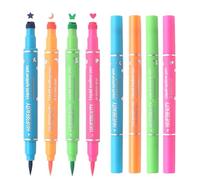 Liquid Eye Liner Pens - Waterproof Stamp Eyeliner Kit, 4-Piece Shape Tip Pen | Heart Star Mandalas Design Instrument, Long-Wear Party Makeup Applicator, Quick Pattern Stencil Creator