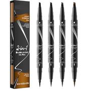 Liquid Eyebrow Pen 3D Microblading Eyebrow Pencil Waterproof Liquid Eyebrow Pen Double Head Liquid Eyebrow Pencil Creates Natural Brows