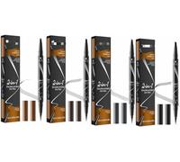 Liquid Eyebrow Pencil, Micro-Embroidery Dual-Ended Two-in-One, Long-Lasting Natural Finish, Waterproof and Smudge-Proof