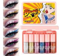 Liquid Eyeshadow, 6 x Glitter Eyeshadow, Waterproof, Smudge Vision with High Pigment, Sparkling Eyeshadow, Quick Dry Eyeshadow, Ultra Glow Liquid Eyeshadow, Beauty Supplies F